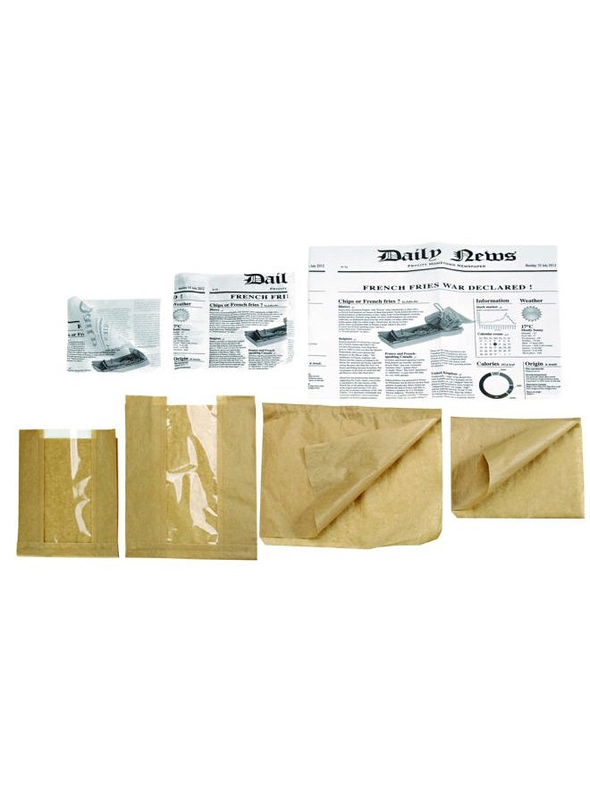 PackNWood 210SVIS2214 Brown Kraft Bag with Window for Food Storage - 8.7 x 5.5 x 2.4 - 1000 per case - Image 4