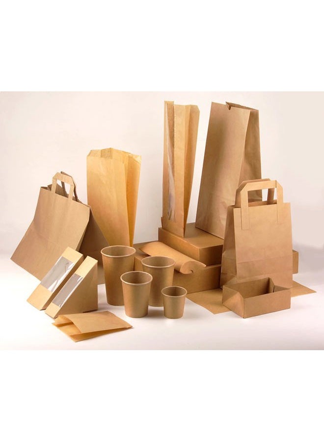 PackNWood 210SVIS2214 Brown Kraft Bag with Window for Food Storage - 8.7 x 5.5 x 2.4 - 1000 per case - Image 5