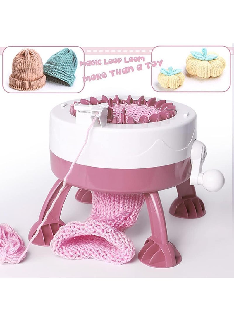 svk dream SVK DREAM Knitting Machine 22 Needles Smart Weaving Loom Knitting Board Rotating Double Knitting Loom Machine DIY Hand Artifact Wool Machine for Adults and Kids Pack of 1  - Image 2