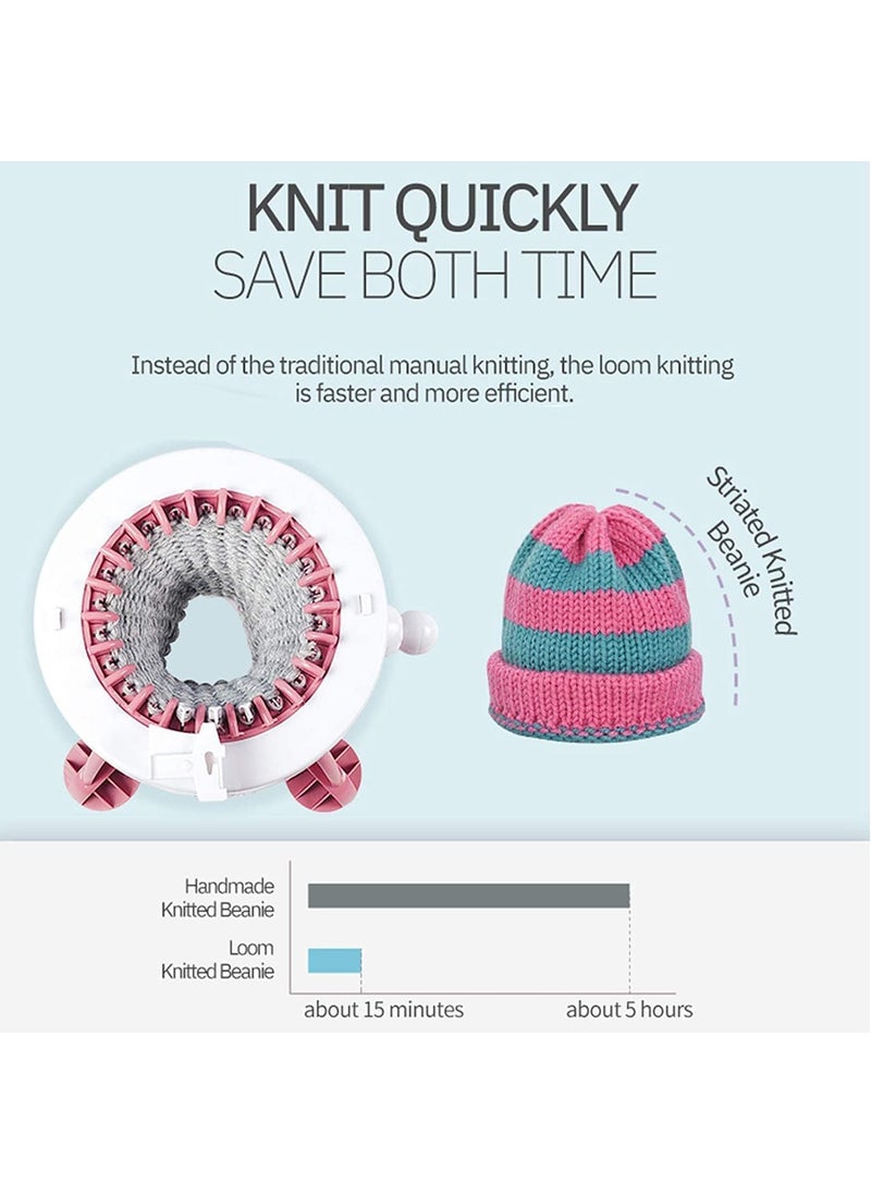 svk dream SVK DREAM Knitting Machine 22 Needles Smart Weaving Loom Knitting Board Rotating Double Knitting Loom Machine DIY Hand Artifact Wool Machine for Adults and Kids Pack of 1  - Image 4