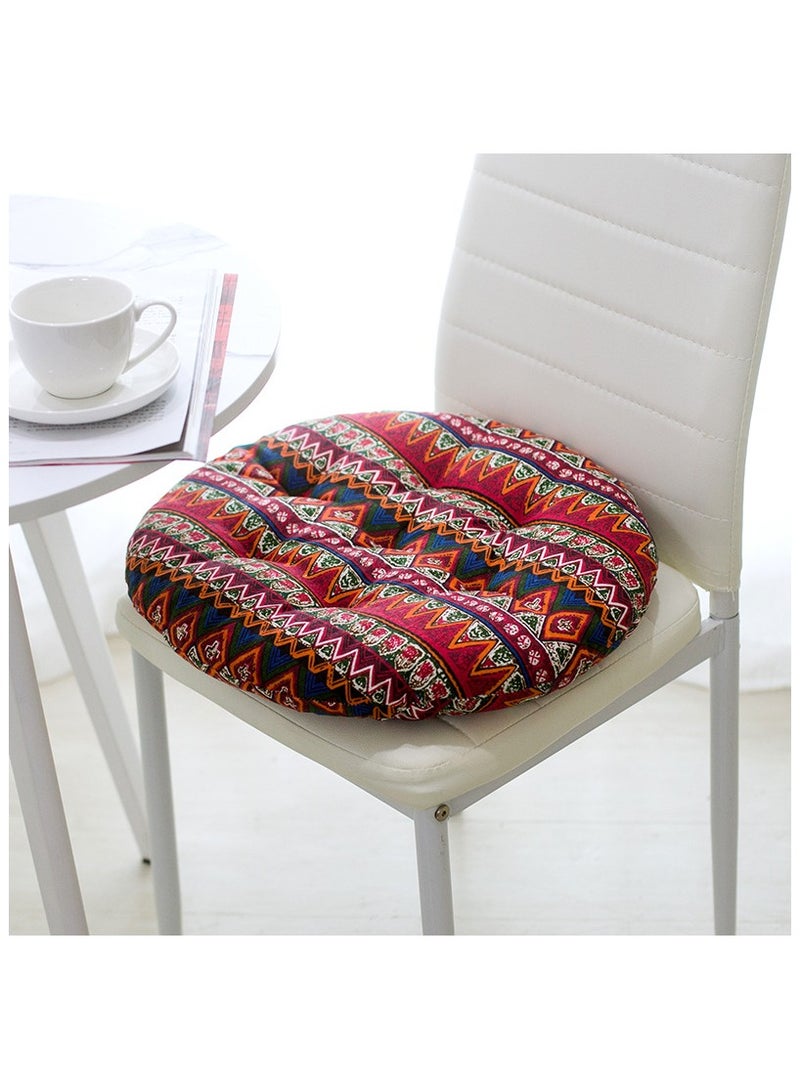 Anna Comfortable Home Office Cotton Linen Breathable Round Chair Cushion - Image 5