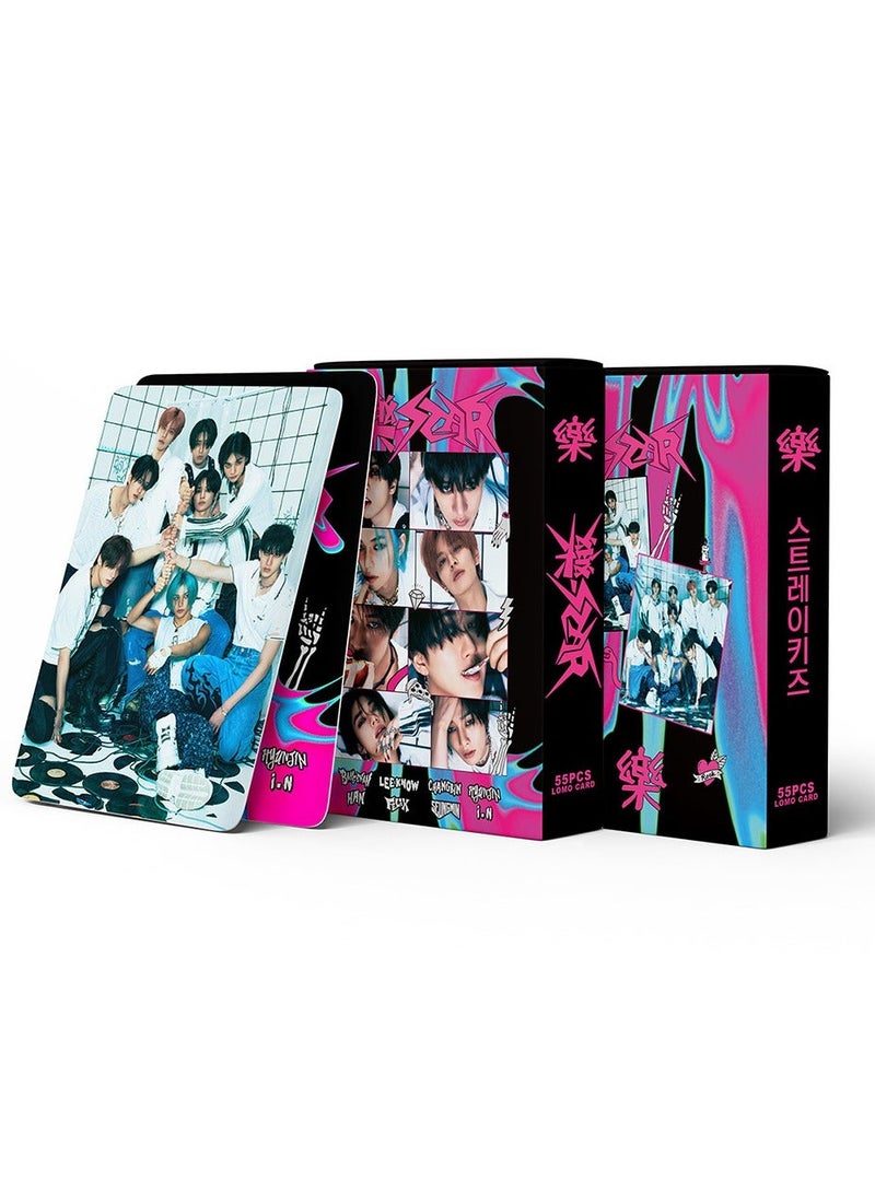 EHOME 55Pcs Stray Kids Photo Card New Album ROCK STAR Lomo Card - Image 3
