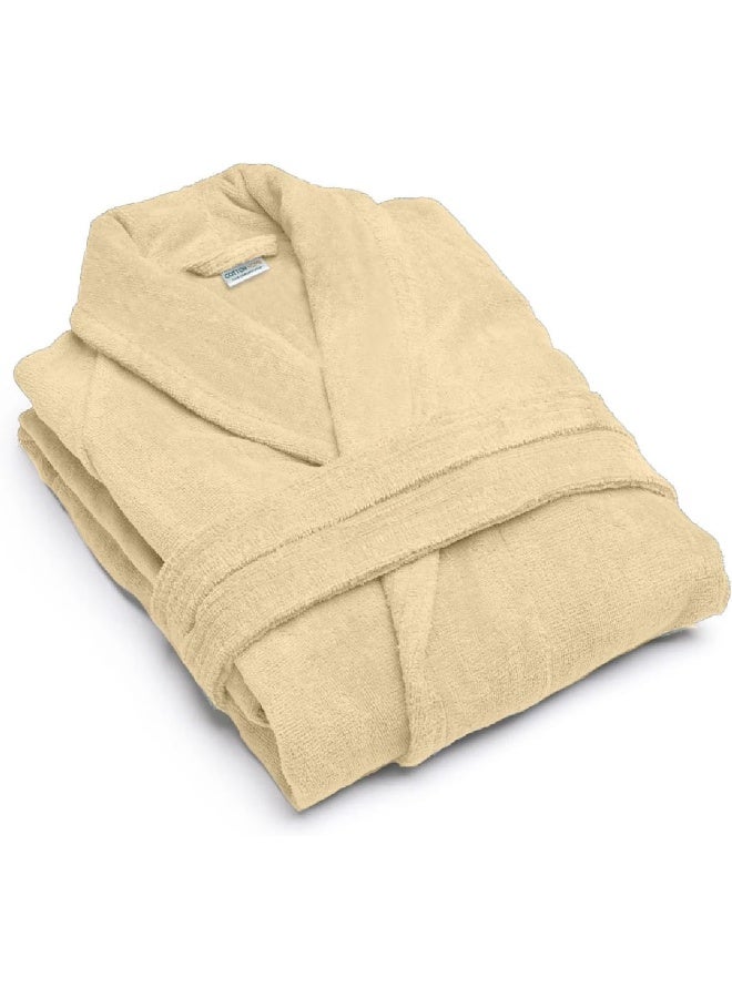 Cotton home Cotton Home Unisex Bathrobe - 100% Cotton Super Soft Highly Absorbent Lightweight Bathrobes for Women & Men - Ideal for Everyday Comfort & Relaxation Linen  - Image 1