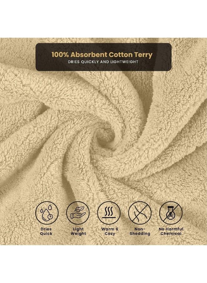 Cotton home Cotton Home Unisex Bathrobe - 100% Cotton Super Soft Highly Absorbent Lightweight Bathrobes for Women & Men - Ideal for Everyday Comfort & Relaxation Linen  - Image 4