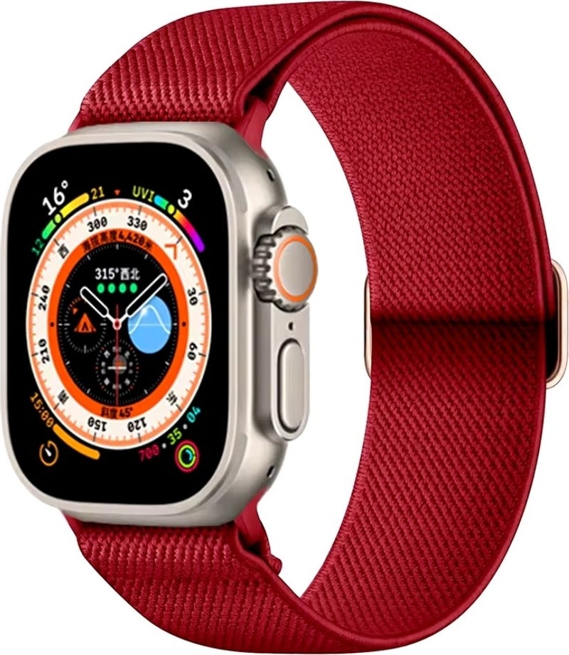 Apple Watch Series 10 9 8 7 6 Se 5 4 3 2 1 Compatible 42-44-45-46-49 mm Flexible Buckle Cloth Strap