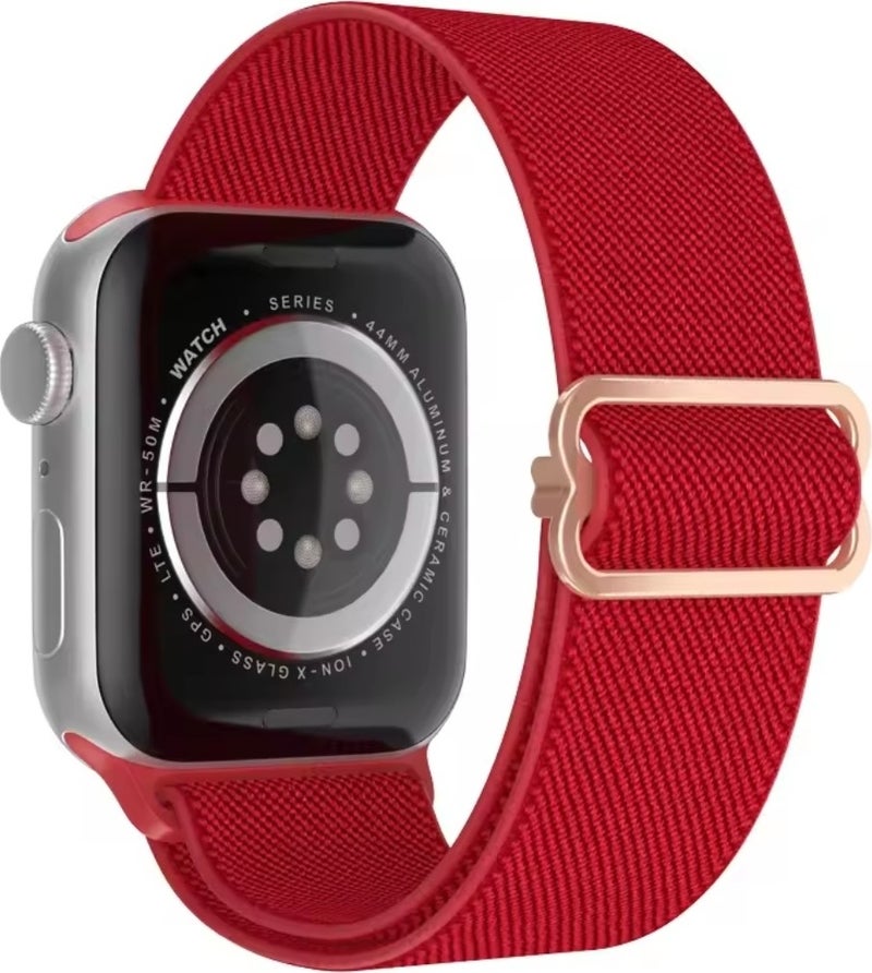 Apple Watch Series 10 9 8 7 6 Se 5 4 3 2 1 Compatible 42-44-45-46-49 mm Flexible Buckle Cloth Strap