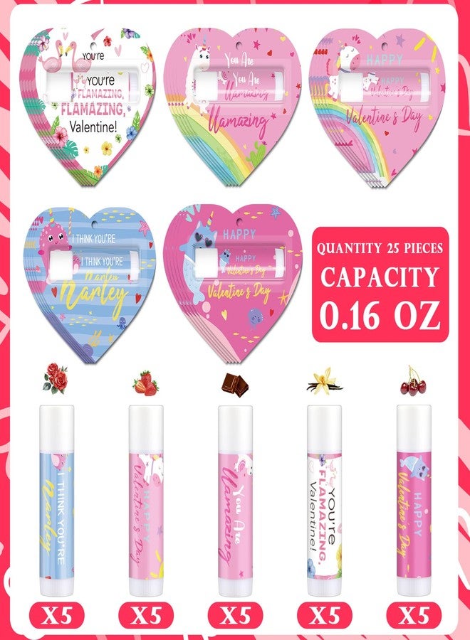 Loopeer 25 Pcs Valentines Lip Balms Bulk Galentines Day Party Favors Valentines Basket Stuffers Moisturizing Lip Balm Favors for Women Coworker Friends Teacher Classroom Exchange Prize(Heart Style) - Image 2