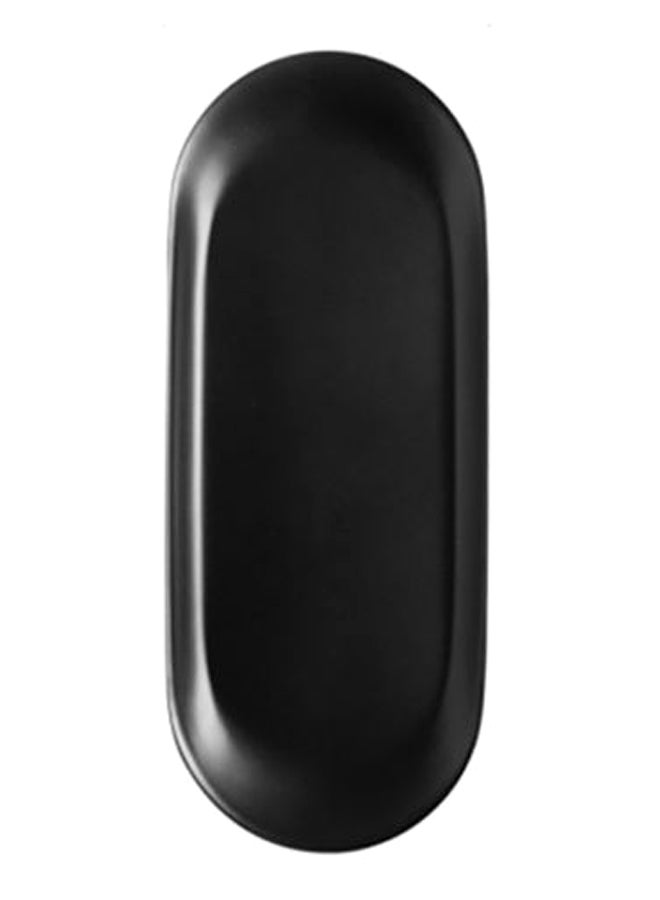 Oval Iron Plate Black 18 x 8cm