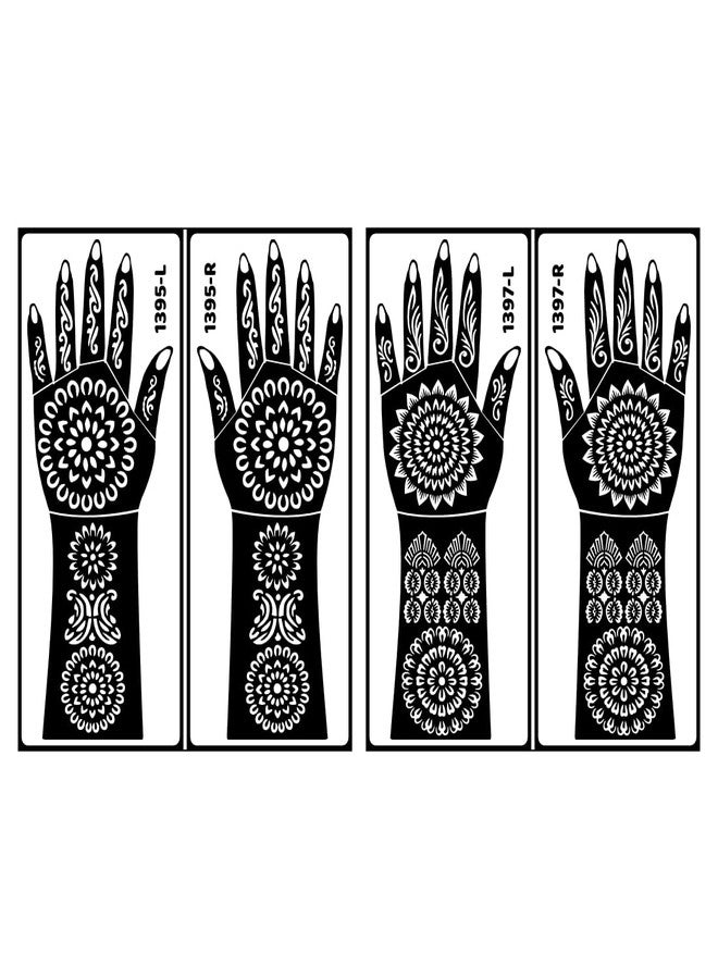 ORDERSHOCK Heavy Flowers Mehndi Stencil Sticker For Professional Style Finishing Suitable For Engagements And Pre-Wedding Rituals - Image 1