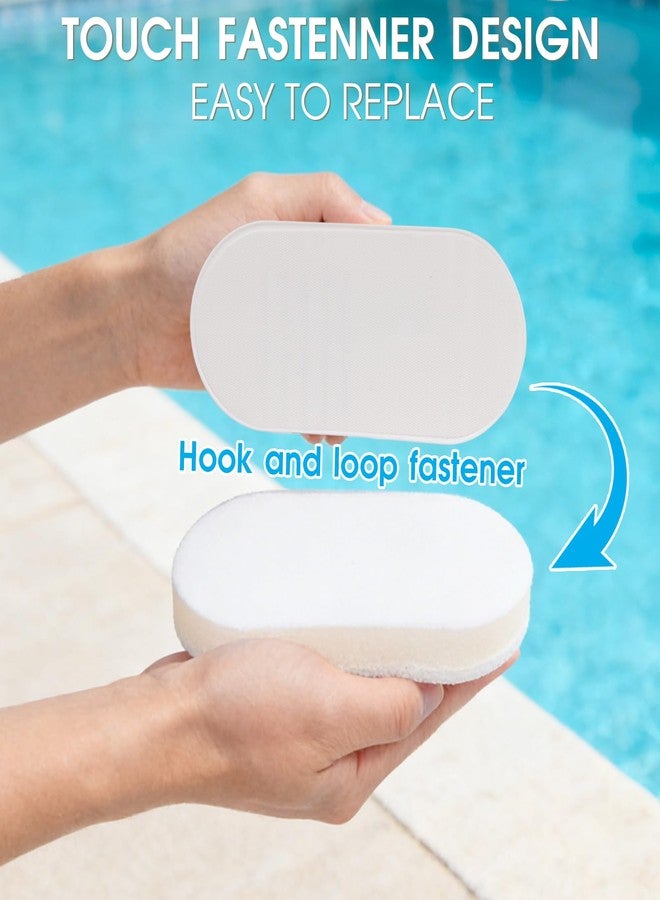 TidyMister Hot Tub & Spa Scrub Pad - Flexible Handheld Non-Scratch Scouring Pads for Jacuzzi, Pool Tile & Surface Cleaning, Replaceable Design, 2 Pack - Image 4