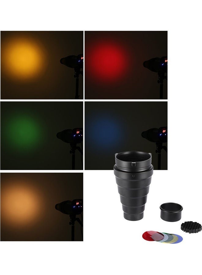 NIBEMINENT Flash Conical Snoot With Honeycomb Grid Color Filter Kit Multicolour  - Image 2