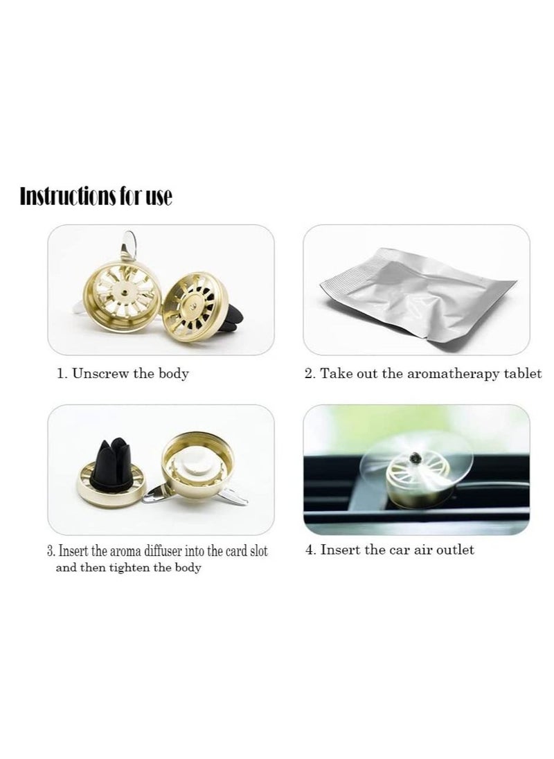SYOSI Car Fragrance Diffuser Vent Clip Car Air Fresheners Car Purifier Remove The Smell Of Smoke Stylish Propeller Shape Car Decoration ( Silver )  - Image 5