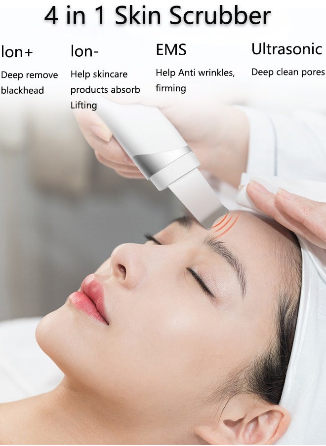 Skin Scrubber,Ultrasonic EMS Ion Exfoliating Device Face Cleanser and Blackhead Remover Pores Cleaning Wrinkle Remover Comedone Extractor Skin Care - https://f.nooncdn.com/p/pzsku/ZE96693CB8CB3F185A612Z/45/_/1714032451/98dafbe6-a12c-4aea-a56f-00781ff237dd.jpg?format=jpg&width=original