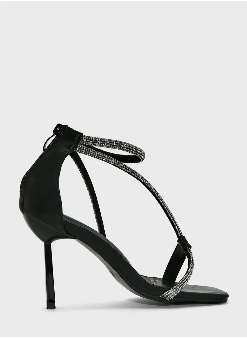 Ella Limited Edition Diamante Criss Cross Strap  Sandal