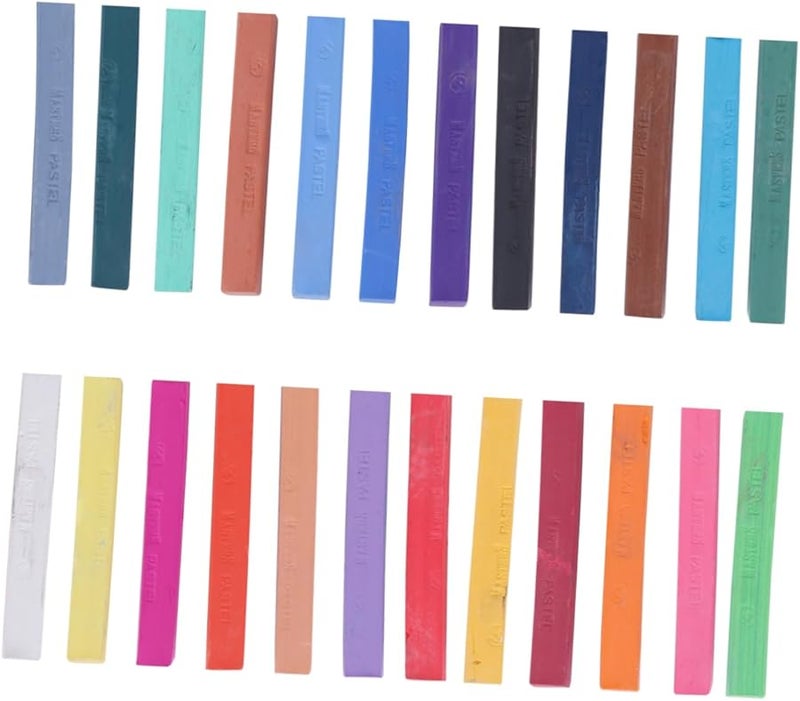 24 Pastel Chalk Sticks Pencils For Art Sketching Oil Pastel Graffiti Drawing - Image 1