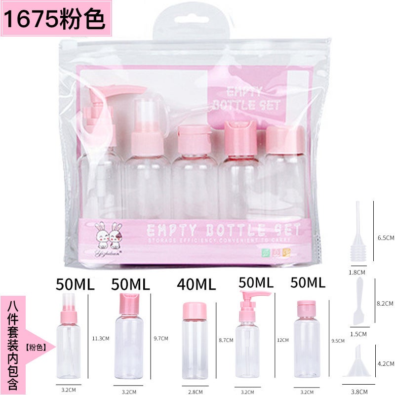 Travel Seven-Piece Set Bottling Squeeze Spray Storage Bottle Emulsion Bottle Cosmetic Classification Bottle - Image 4