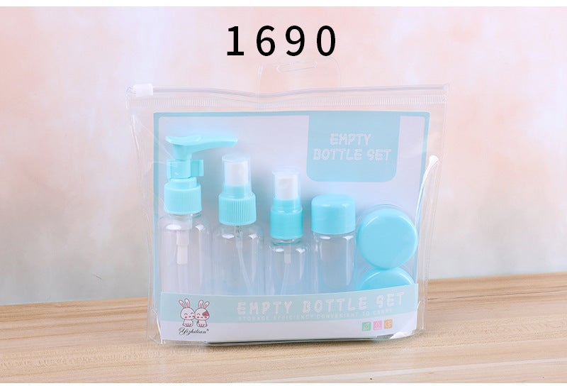 Travel Seven-Piece Set Bottling Squeeze Spray Storage Bottle Emulsion Bottle Cosmetic Classification Bottle - Image 1