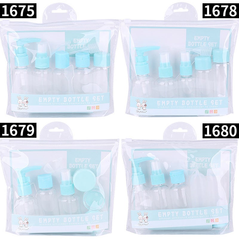 Travel Seven-Piece Set Bottling Squeeze Spray Storage Bottle Emulsion Bottle Cosmetic Classification Bottle - Image 3