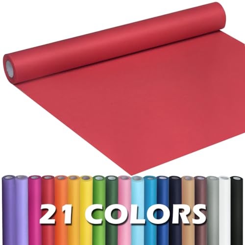 PH PERKHOMY PerkHomy Red Kraft Paper Roll 175 x 960 80 for Gift Wrapping Bulletin Board Bouquet Flower Kids Wall Art Craft Packing Moving Shipping Parcel Postal Floor Covering Table Runner 80GSM 55LB Red - Image 2
