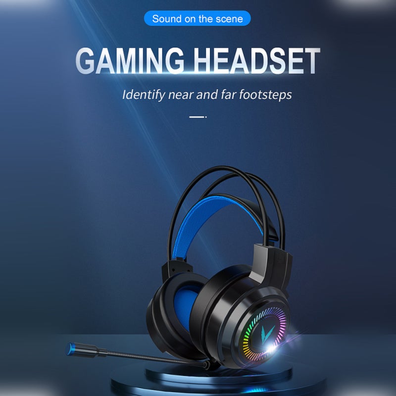 Gaming Headset White 50mm Driver Immersive 7.1 Surround Sound Over Ear Headphones - Lightweight Ergonomic Soft Breathable Ear Cups Powerful Bass With LED Light Volume Control for Pro Gamers Home Gamin - Image 2