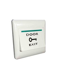 Verimax Access Control Door Exit Switch – White Button with Silver Alloy Panel – Electric Door Opener Controller – Push to Exit Switch for Access Systems  - Image 2