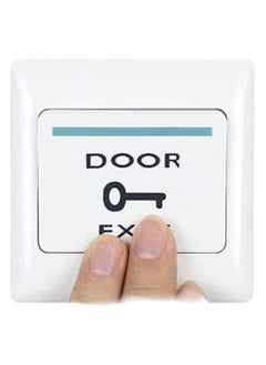 Verimax Access Control Door Exit Switch – White Button with Silver Alloy Panel – Electric Door Opener Controller – Push to Exit Switch for Access Systems  - Image 3