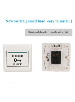 Verimax Access Control Door Exit Switch – White Button with Silver Alloy Panel – Electric Door Opener Controller – Push to Exit Switch for Access Systems  - Image 4