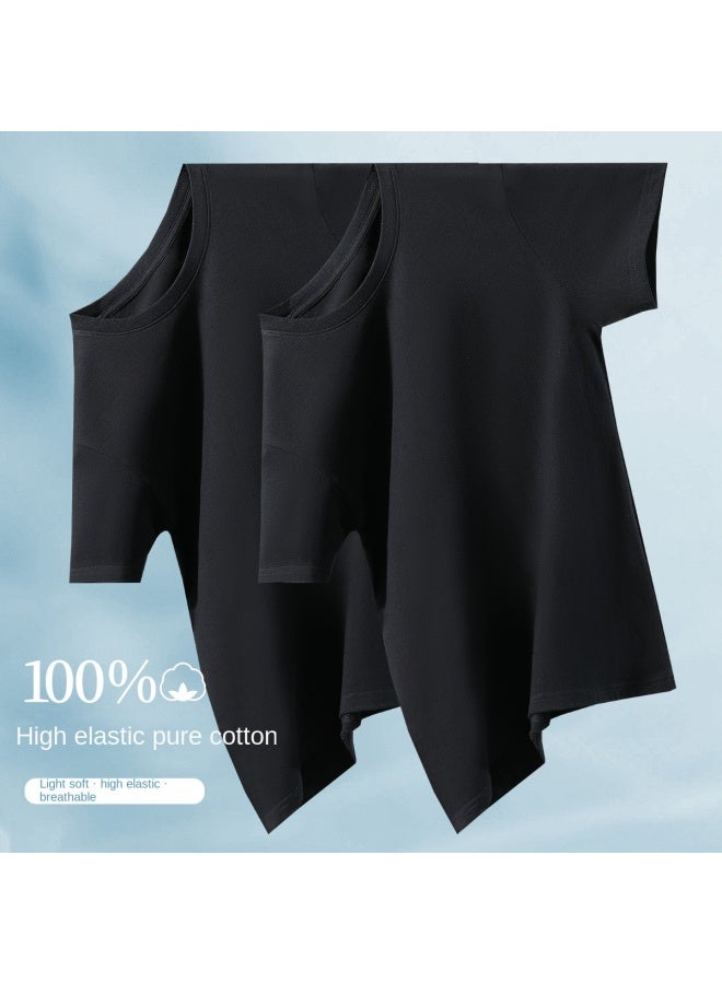 Fenton Pack Cotton T-shirts】women's Round Neck Short Sleeve Basic Tee - Solid Color Versatile Casual Top For Spring - Image 3