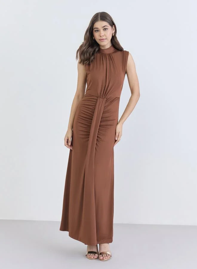 ستايلي فستان طويل ضيق بلا أكمام