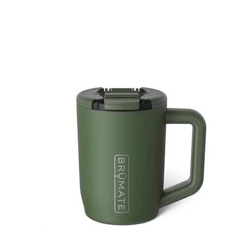 BrÃ¼Mate BrüMate Müv - 15oz 100% Leak Proof Insulated Coffee Mug with Handle & Lid - Stainless Steel Coffee Travel Mug - Double Walled Coffee Cup (OD Green) - Image 1