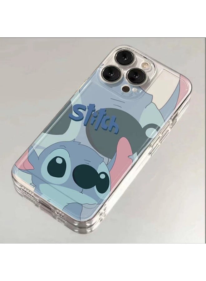 Couple Stitch Angel for Apple 16 pro max Phone Case Transparent Soft Case (Stitch) - Image 2