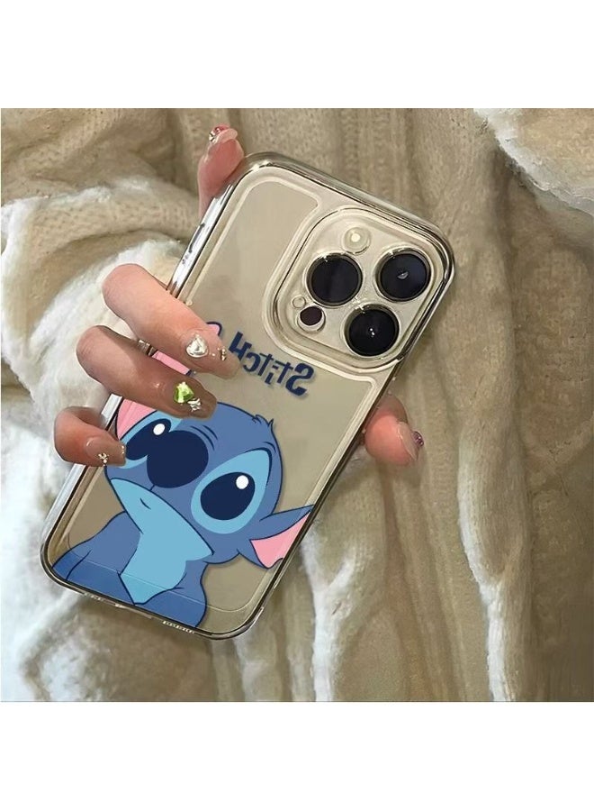 Couple Stitch Angel for Apple 16 pro max Phone Case Transparent Soft Case (Stitch) - Image 3