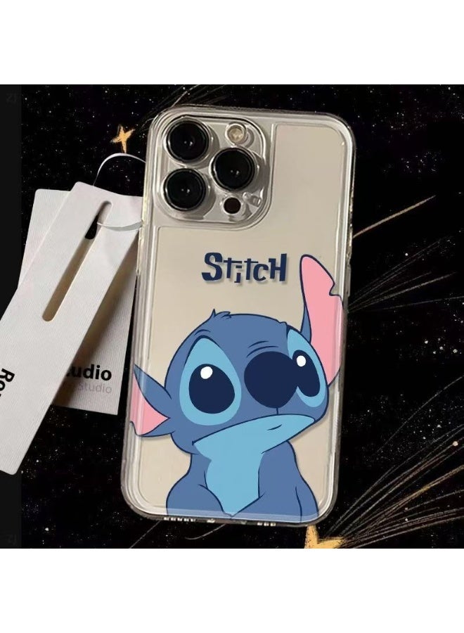 Couple Stitch Angel for Apple 16 pro max Phone Case Transparent Soft Case (Stitch) - Image 1
