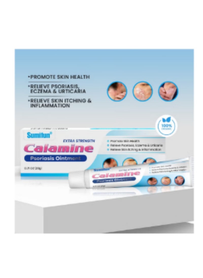 Sumifun Extra Strength Calamine Psoriasis Ointment, Promote Skin Health Relieve Psoriasis, Eczema and Urticaria Relieve Skin Itching & Inflammation 20g - Image 4