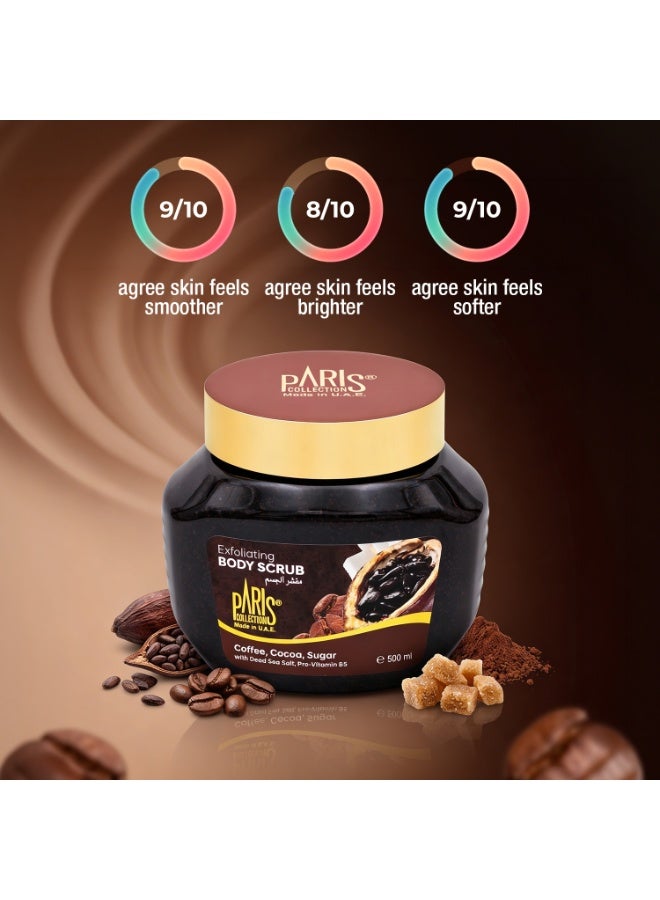 Paris Collection Coffee Cocoa Sugar Scrub Unisex 500ml - Image 3
