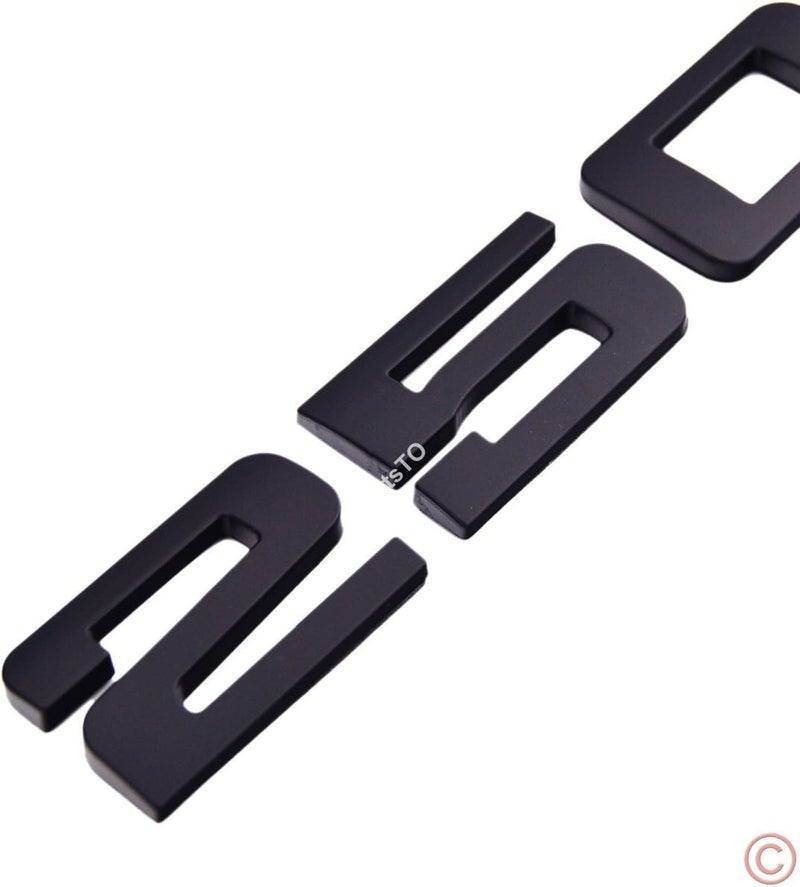 PartsTo 2x 2500HD Nameplate Emblem Badge for Silverado Sierra - Matte Black - Image 3