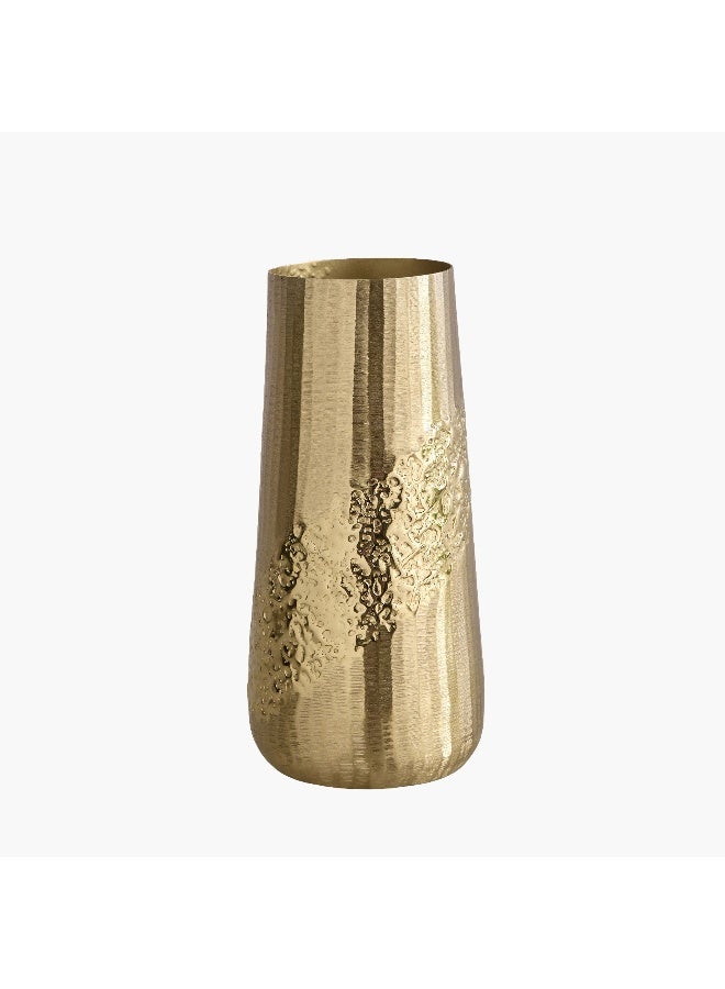 Home Box Melrose Litt Aluminium Textured Vase - 14x14x30 cm - Image 5