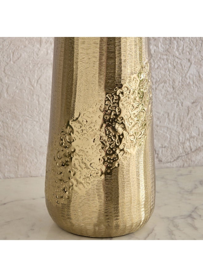 Home Box Melrose Litt Aluminium Textured Vase - 14x14x30 cm - Image 3