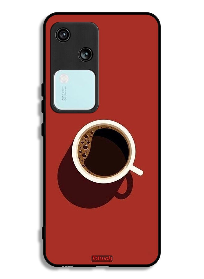 Tolwak Vivo V30 5G Protective Case Cover Coffee Cup Art - Image 1