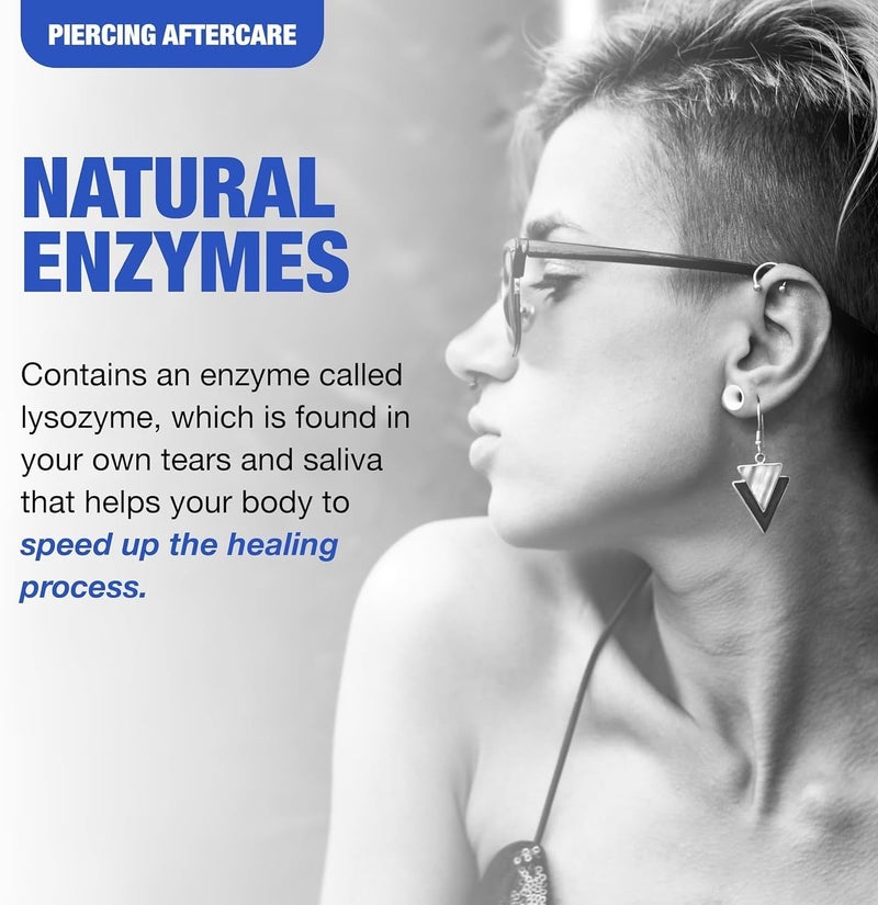 H2Ocean Piercing Aftercare Spray, 4oz Set of 2 Sea Salt Keloid & Bump Treatment, Wound Care Spray Wound Wash For Ear, Nose, Naval, Oral Body Piercings - Image 4