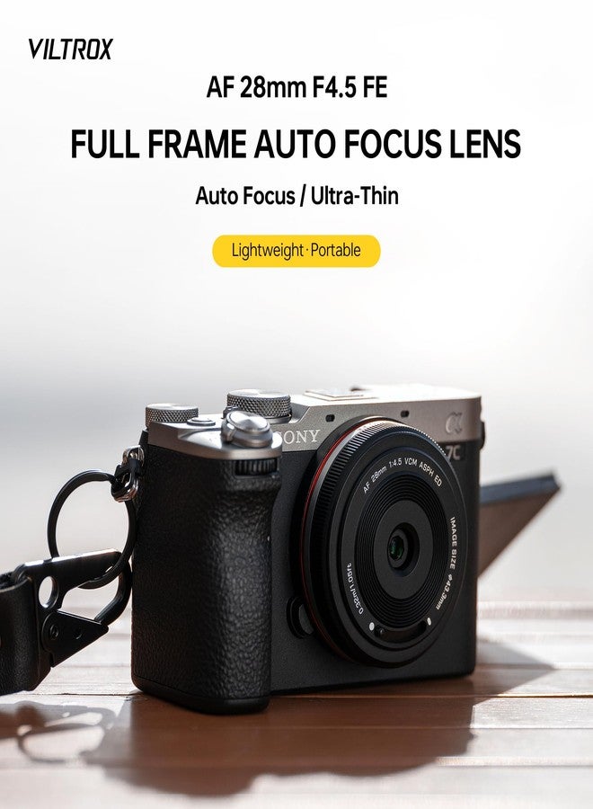VILTROX AF 28mm F4.5 f/4.5 FE Lens for Sony E Mount, Wide-Angle Full-Frame Auto Focus Lens Compatible with Sony E-Mount Cameras a7C a7SIII a7III a7RIII FX3 ZV-E10 a6700 a6600 a6400 - Image 2