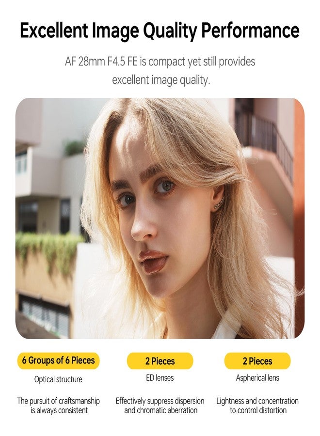 VILTROX AF 28mm F4.5 f/4.5 FE Lens for Sony E Mount, Wide-Angle Full-Frame Auto Focus Lens Compatible with Sony E-Mount Cameras a7C a7SIII a7III a7RIII FX3 ZV-E10 a6700 a6600 a6400 - Image 5
