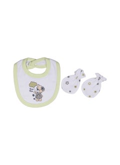 Babies Basic 5 Piece Unisex 100% Cotton Gift Set Include Bib, Romper, Mittens, Cap And Sleepsuit/Jumpsuit  - Image 4