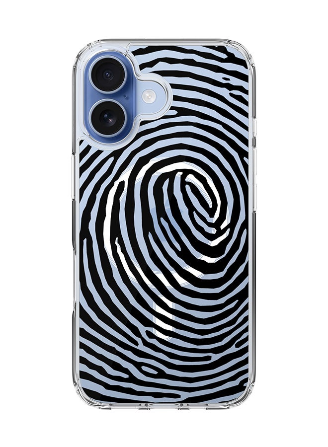 Stylizedd Classic Clear MagSafe Case for iPhone 17 , Hybrid Soft Case Flexible Edges Anti Drop TPU PC Gel Thin Transparent Cover [ Designed for iPhone 17 ] - Finger Prints