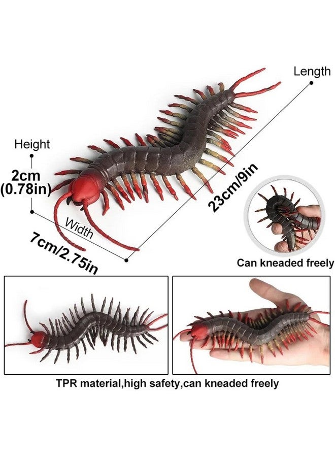 SUPER TOY Realistic Centipede Animal Figure Toy Arthropod Figurine Set for Boys and Girls, Educational Cold Blooded Animal Set, Props Prank Toy Lifelike Animal Replica - Image 2
