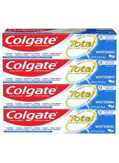 Total Teeth Whitening Toothpaste, 10 Benefits Including Sensitivity Relief ,Whitening Mint, 4.8 Oz ( Pack Of 4 )
