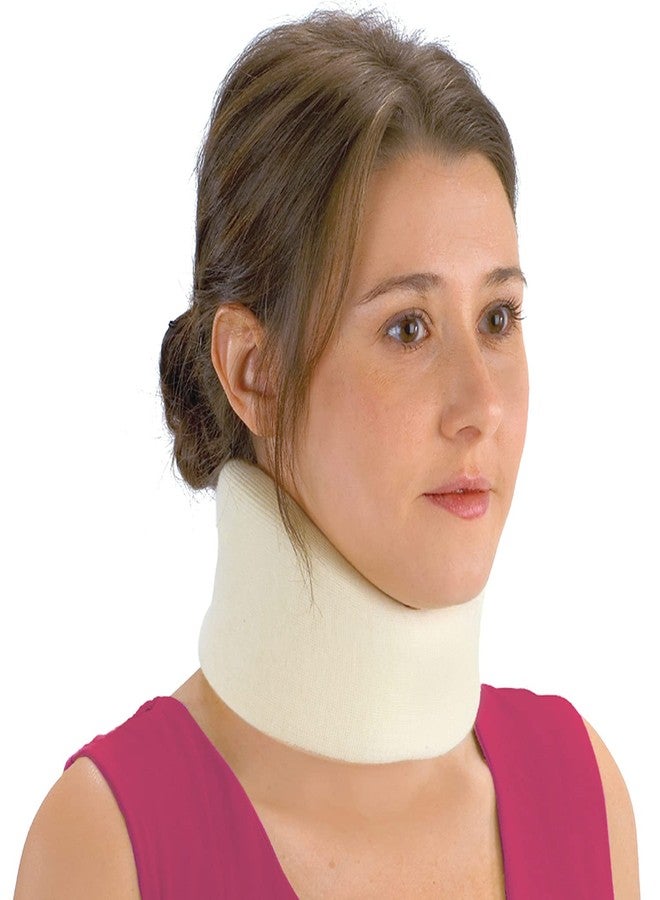 DMI Soft Foam Cervical Collar Neck Support,Adjustable, Comfortable, Hand Washable, Medium, White - Image 1