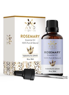 AVD Organics Rosemary Oil for Hair Growth 100% Pure And Natural Therapeutic Grade Hair Oil For Scalp Nourishment & Hairfall Control, Essential Oil For Diffuser 1 fl. Oz  - Image 2