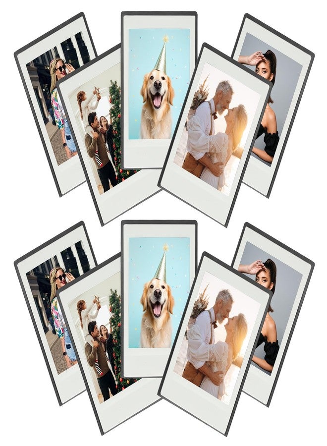 PATIKIL 2x3 Fridge Magnetic Frame, 10Pcs Mini Picture Frames Photo Frame Instant Film Small Picture Holder for Fujifilm Refrigerator, Black - Image 1