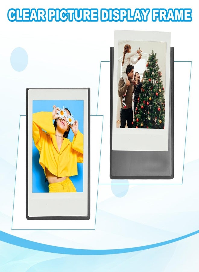 PATIKIL 2x3 Fridge Magnetic Frame, 10Pcs Mini Picture Frames Photo Frame Instant Film Small Picture Holder for Fujifilm Refrigerator, Black - Image 3